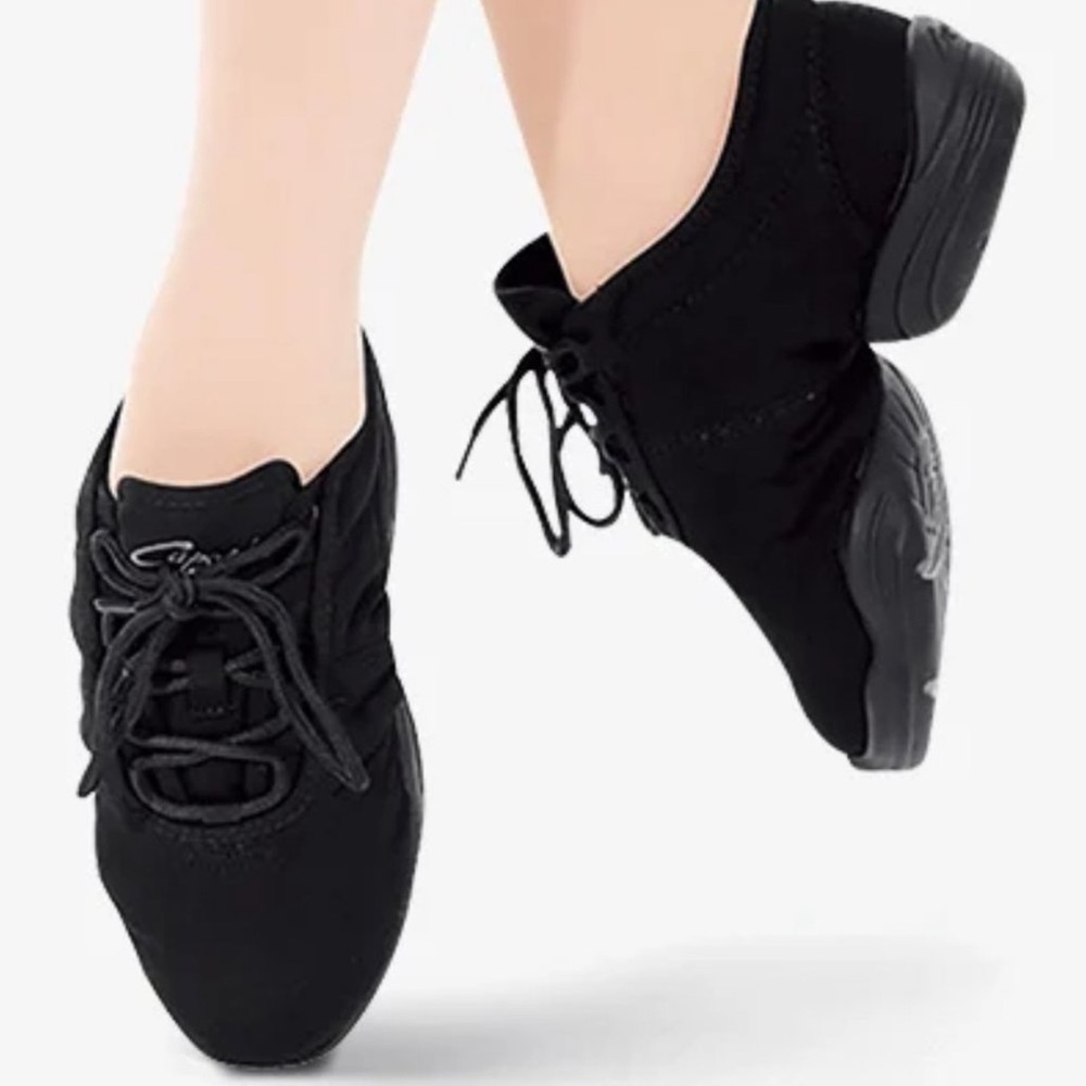Capezio Kids DS03 Black Canvas Dansneakers Dance Sneakers Shoes Little Girls 13